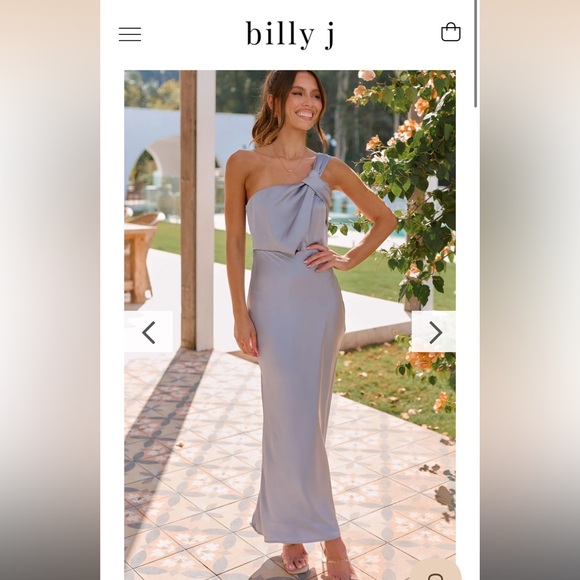 Dresses | Billy J Greta Maxi Dress Steel Blue | Poshmark